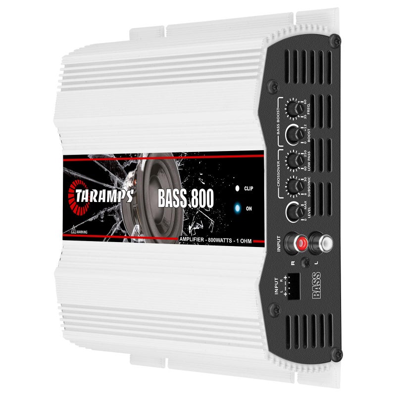 Taramp's مضخم الصوت تارامب 800 1 أوم أحادي القناة 800 واط RMS 1 قناة، 14.4 فولت DC طاقة كاملة النطاق، رائع للساب/الباس - مدخل RCA/مستوى عالٍ، صوت السيارة - Image 3